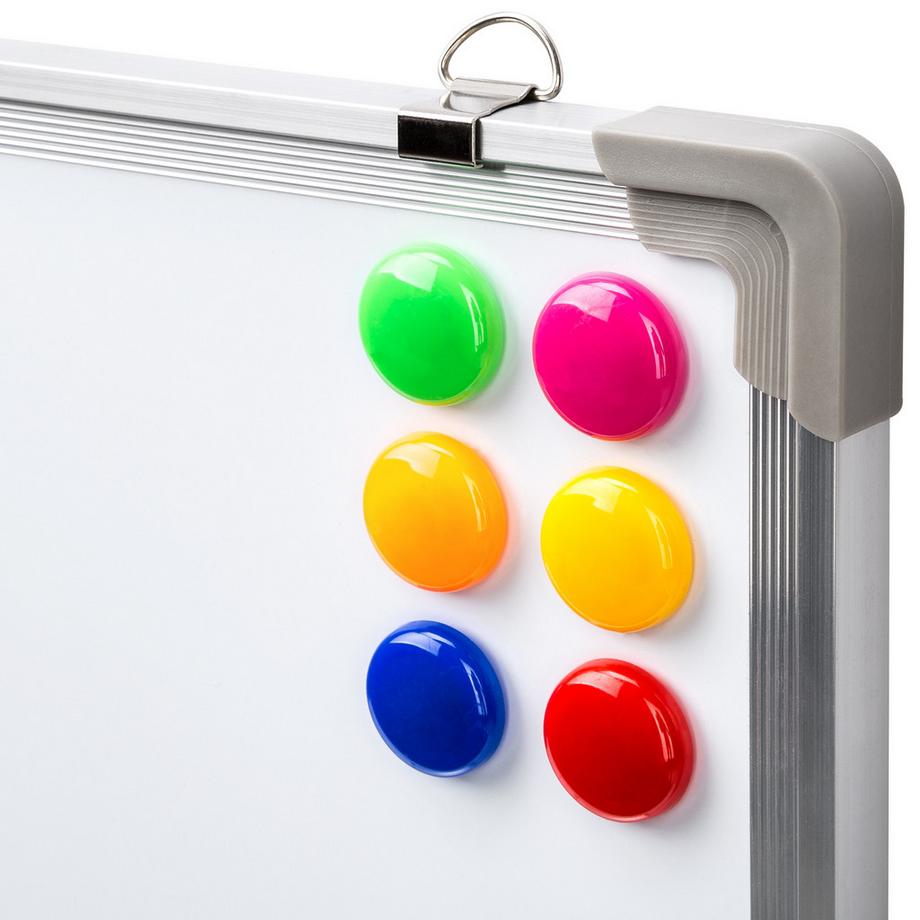 Tectake  Tableau blanc avec 12 aimants 