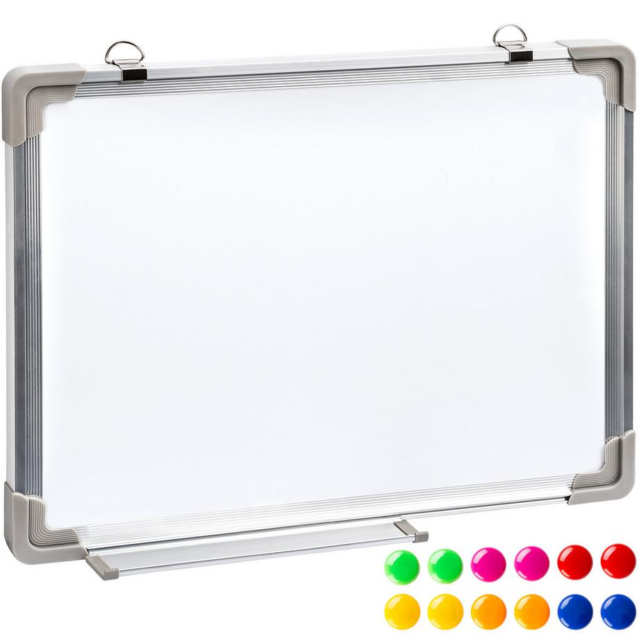 Tectake  Tableau blanc avec 12 aimants 