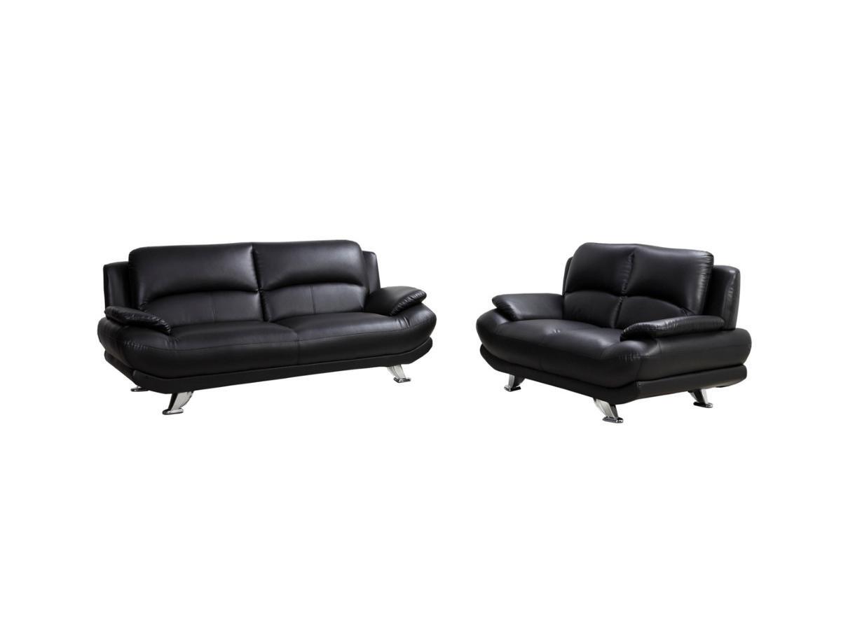 Vente-unique Sofa 2Sitzer MUSKO Elfenbeinfarben  