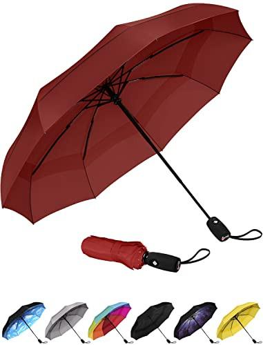 Image of Regenschirm - Taschenschirm - Automatisch Öffnen Und Schließen - Klein, Kompakt, Leicht, Stark, Unisex Rot ONE SIZE