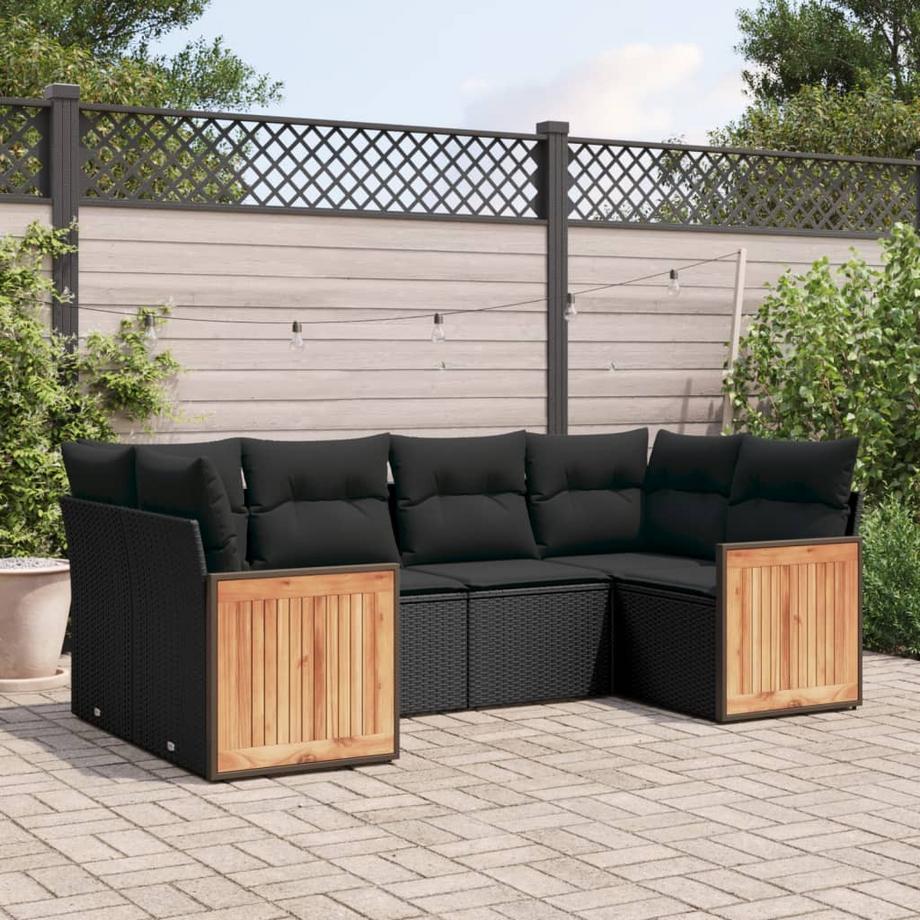 VidaXL set divano da giardino Polirattan  