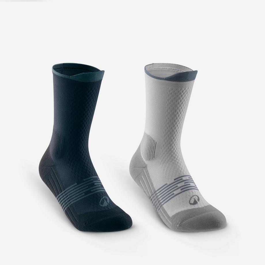 QUECHUA  Wandersocken Kinder Hoch Polyamid - 2er Pack 