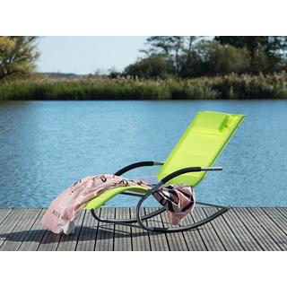 Beliani Lettino Prendisole a Dondolo en Acciaio Moderno CARANO  