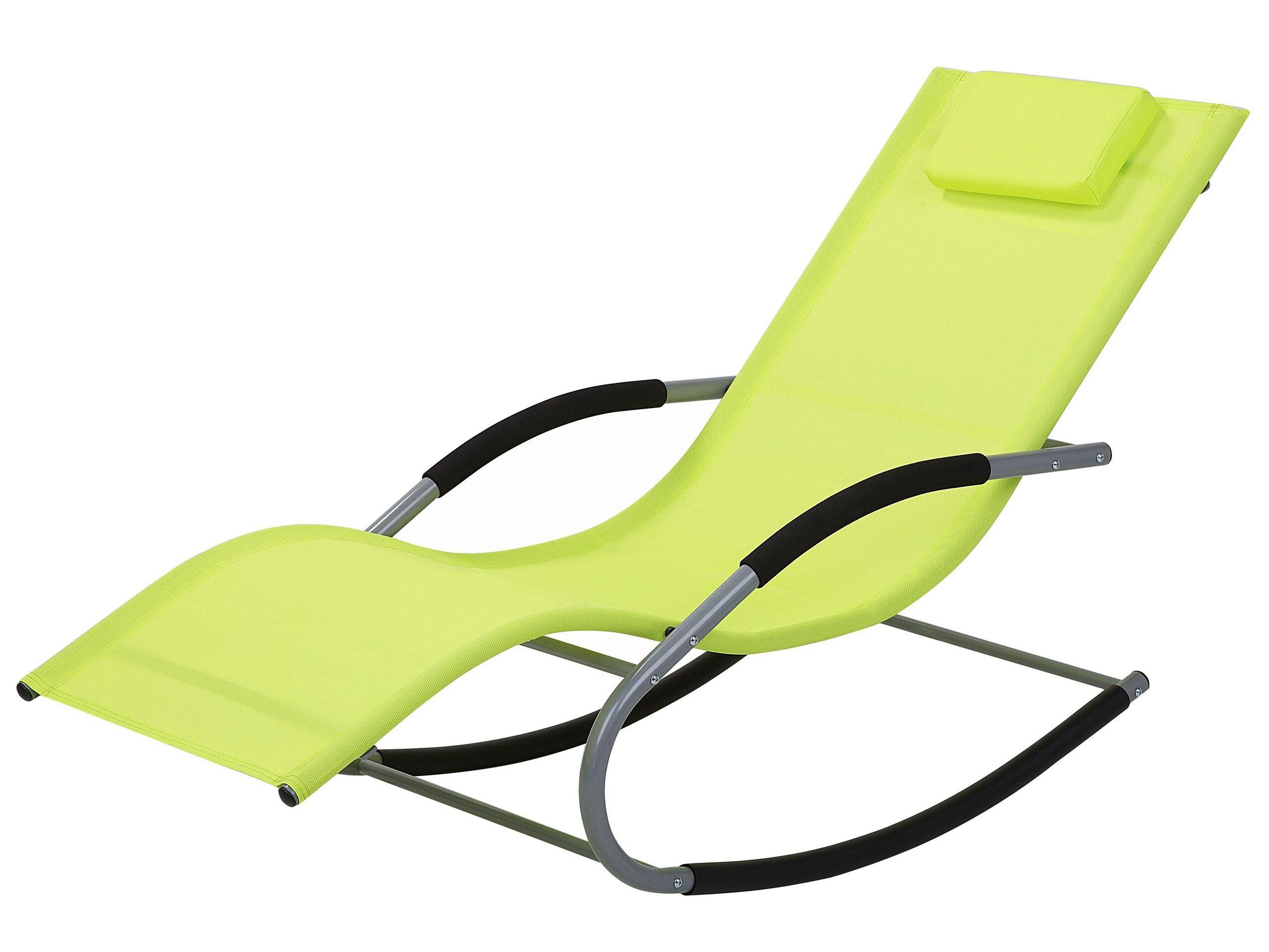 Beliani Lettino Prendisole a Dondolo en Acciaio Moderno CARANO  