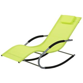 Beliani Lettino Prendisole a Dondolo en Acciaio Moderno CARANO  