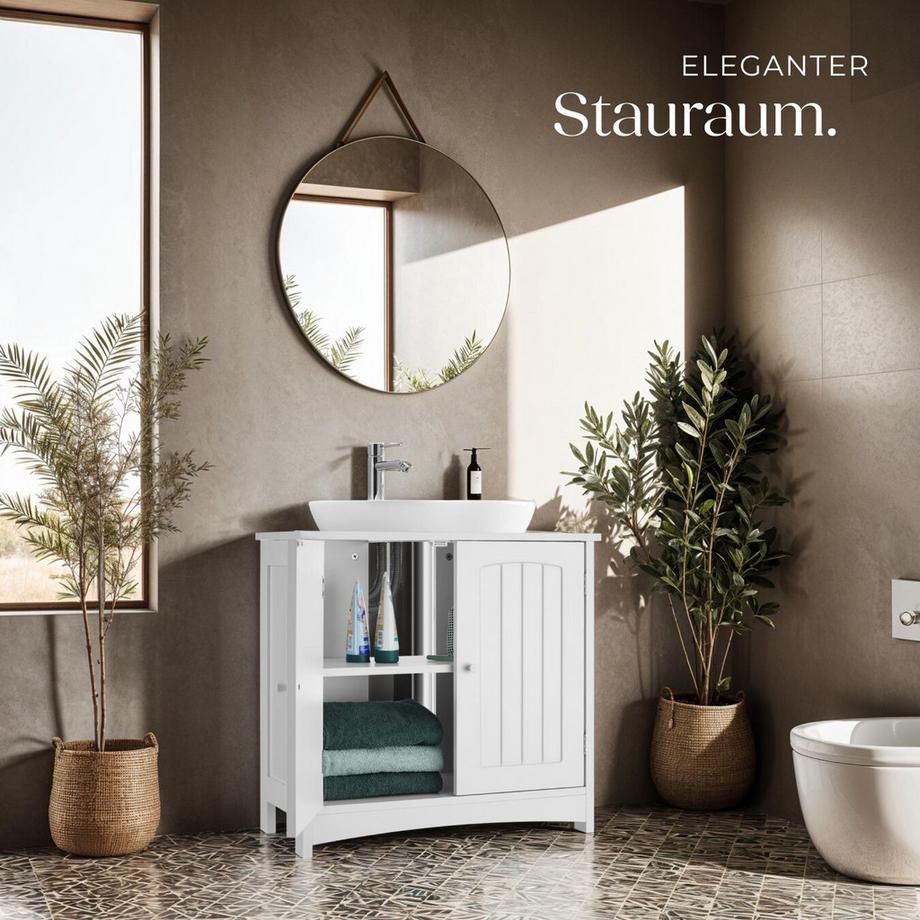 Tectake Mobiletto sotto lavabo Jasper 2 scomparti spaziosi  