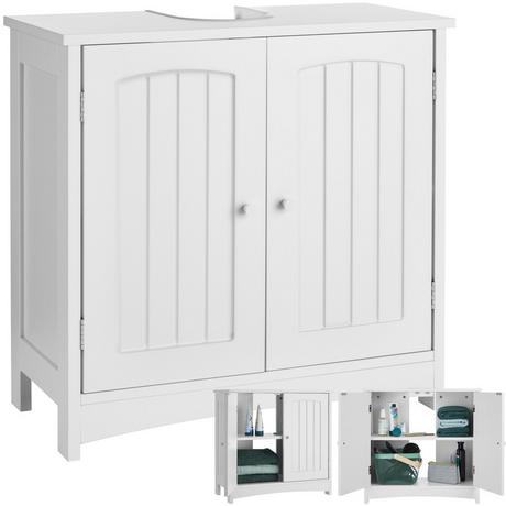 Tectake Meuble sous-lavabo Jasper, 2 compartiments, une capacité de charge de 35 kg  