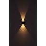 mutoni Lampada da esterno Veronika in alluminio pressofuso aspetto legno LED scuro  