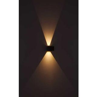 mutoni Lampada da esterno Veronika in alluminio pressofuso aspetto legno LED scuro  