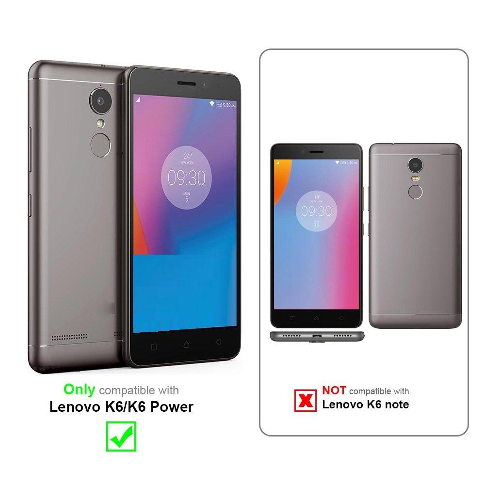 Cadorabo  Housse compatible avec Lenovo K6 / K6 POWER - Coque de protection avec fermeture magnétique, fonction de support et compartiment pour carte 