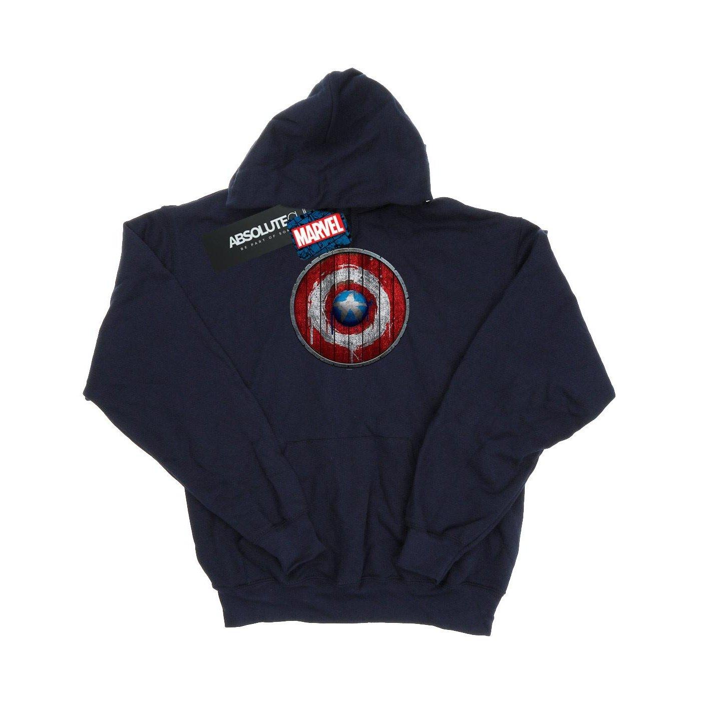 Image of Captain America Wooden Shield Kapuzenpullover Mädchen Marine 152-158