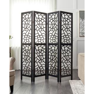 Beliani Raumteiler 4-teilig aus Paulownia-Holz Retro PIANLARGO  