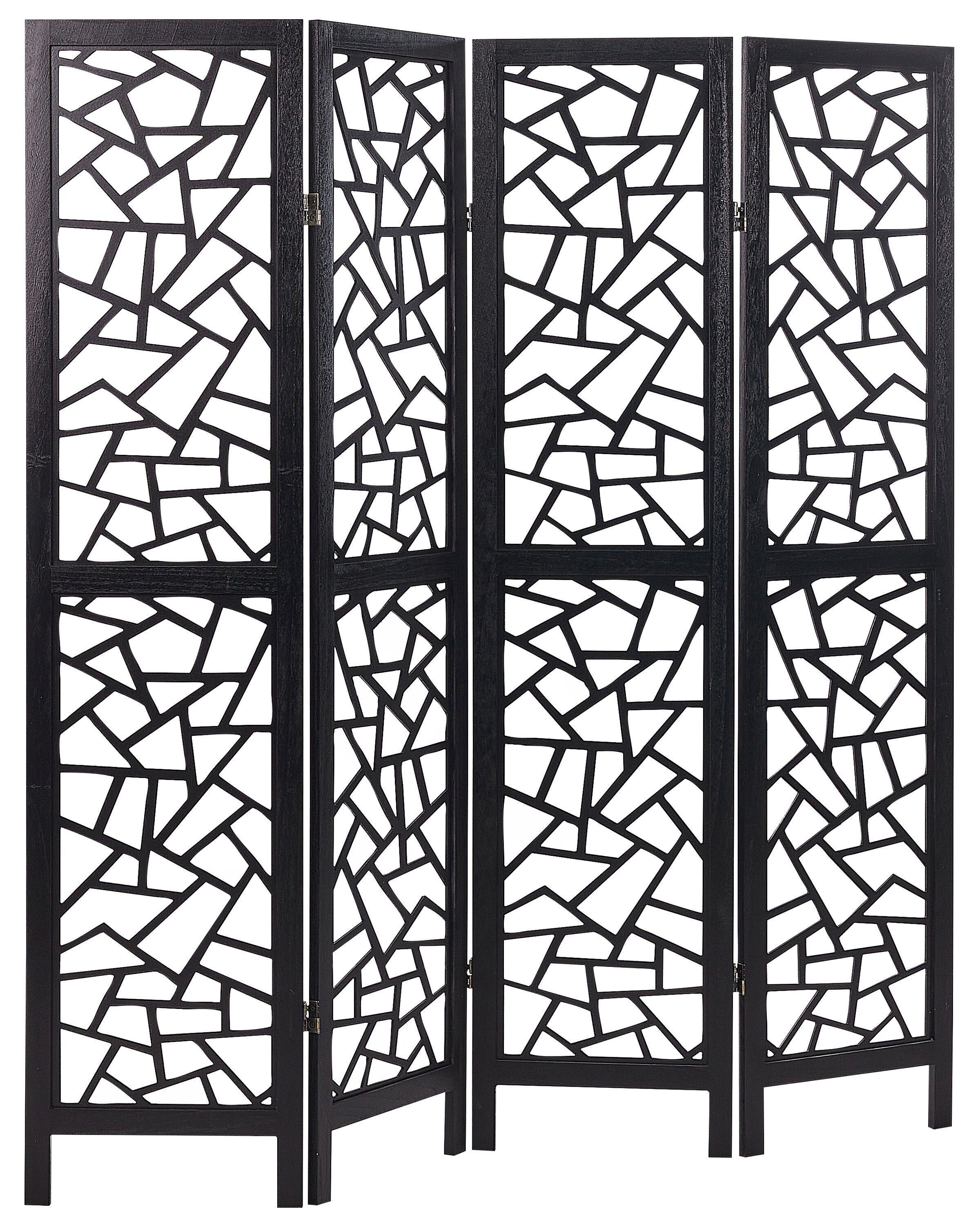 Beliani Raumteiler 4-teilig aus Paulownia-Holz Retro PIANLARGO  