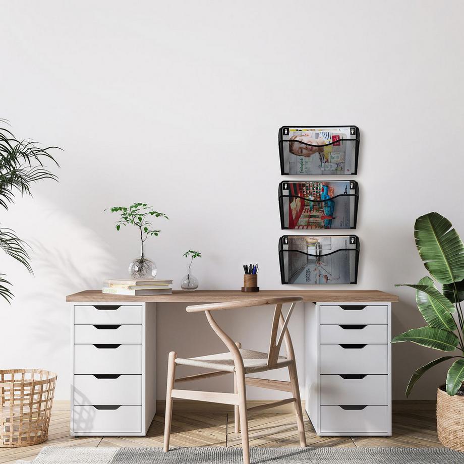 Northio Lot de 3 porte-journaux muraux  