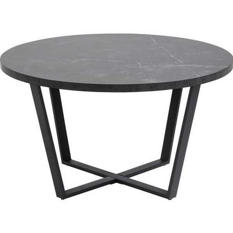 mutoni Table basse Amelia décor mélaminé marbre noir rond 77x77  