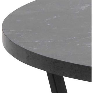 mutoni Table basse Amelia décor mélaminé marbre noir rond 77x77  