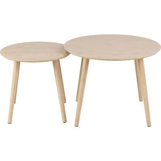 mutoni Table basse Rosalind en bambou naturel (lot de 2)  