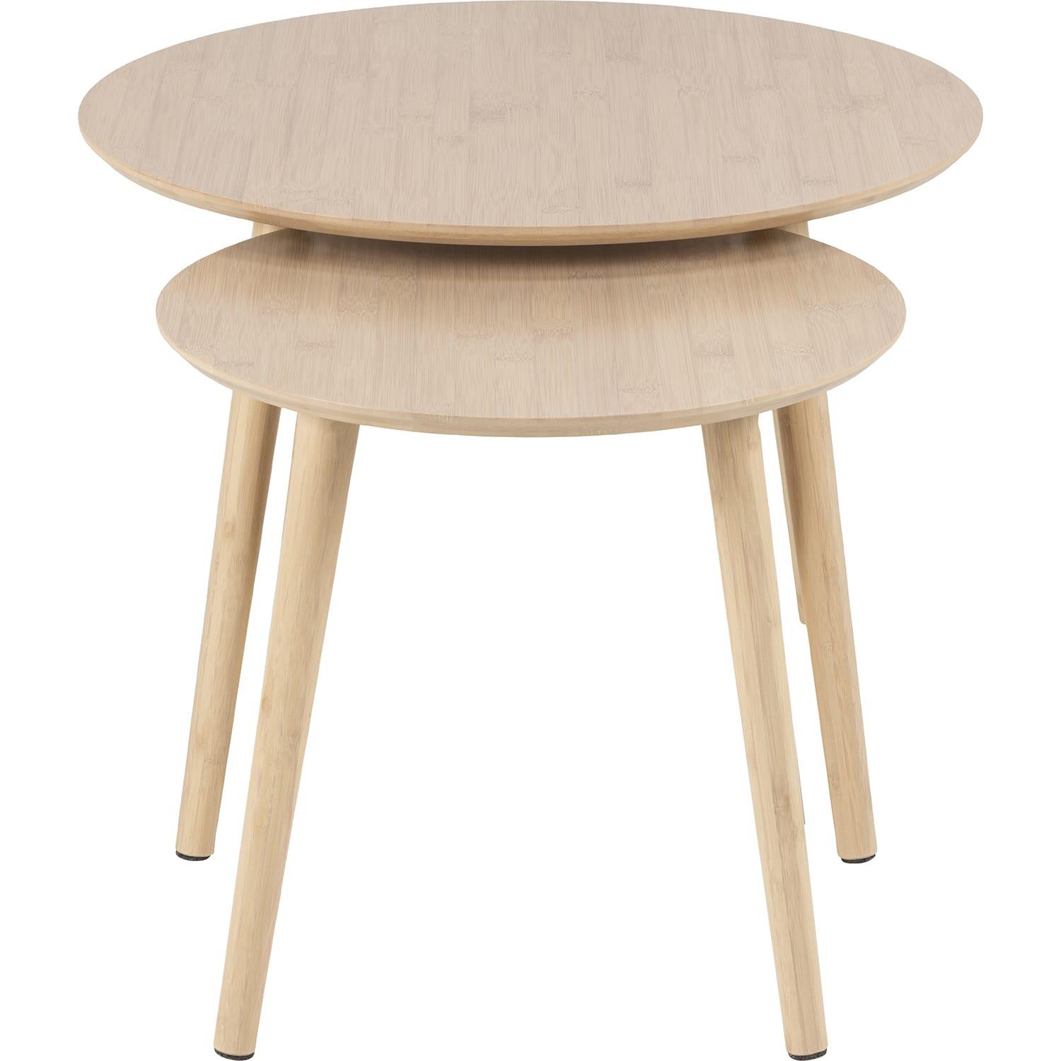 mutoni Table basse Rosalind en bambou naturel (lot de 2)  