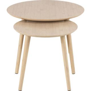 mutoni Table basse Rosalind en bambou naturel (lot de 2)  