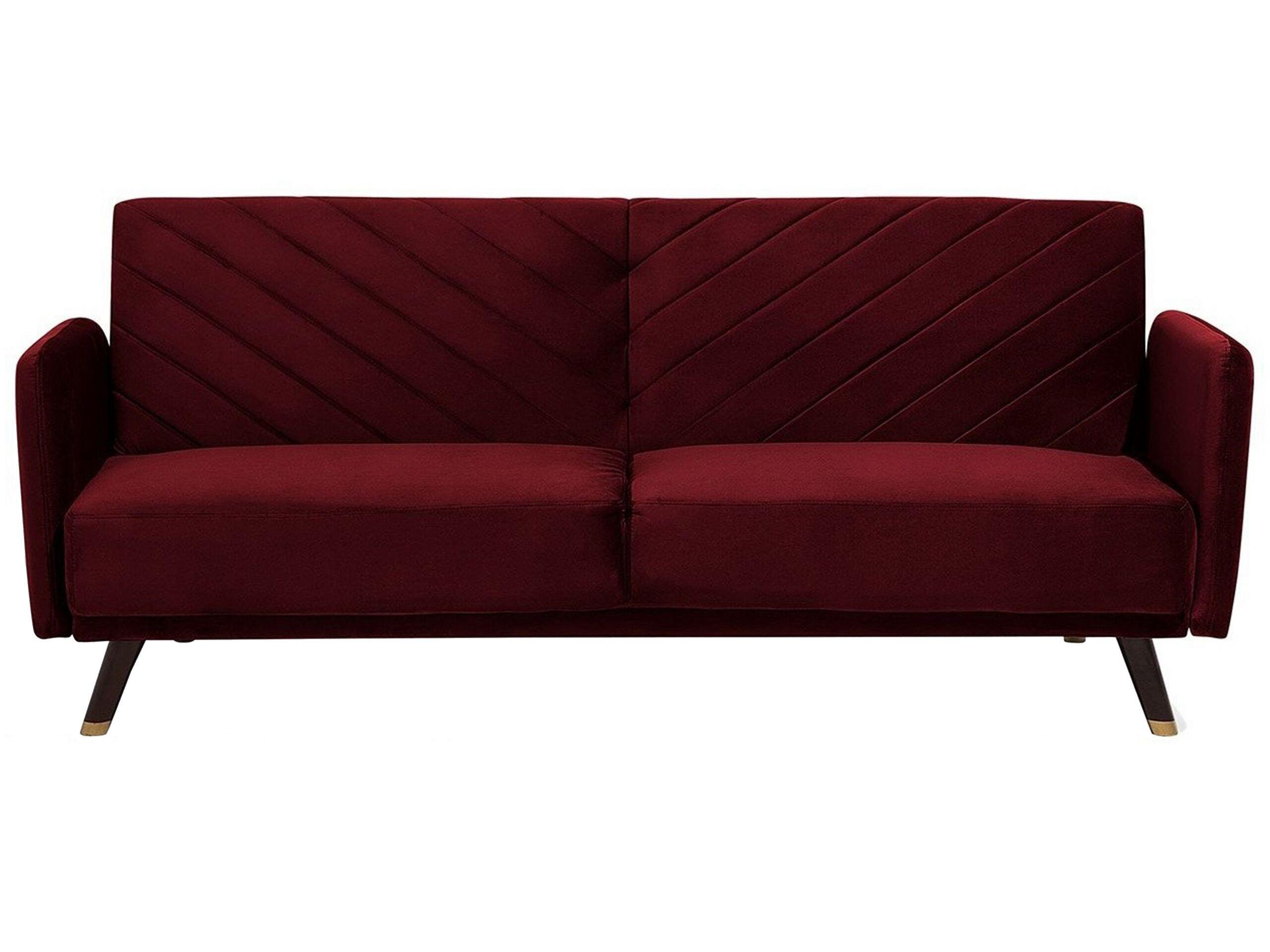 Beliani Schlafsofa aus Samtstoff Glamourös SENJA  