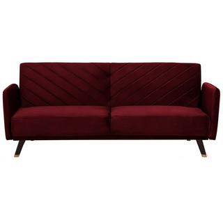 Beliani Schlafsofa aus Samtstoff Glamourös SENJA  