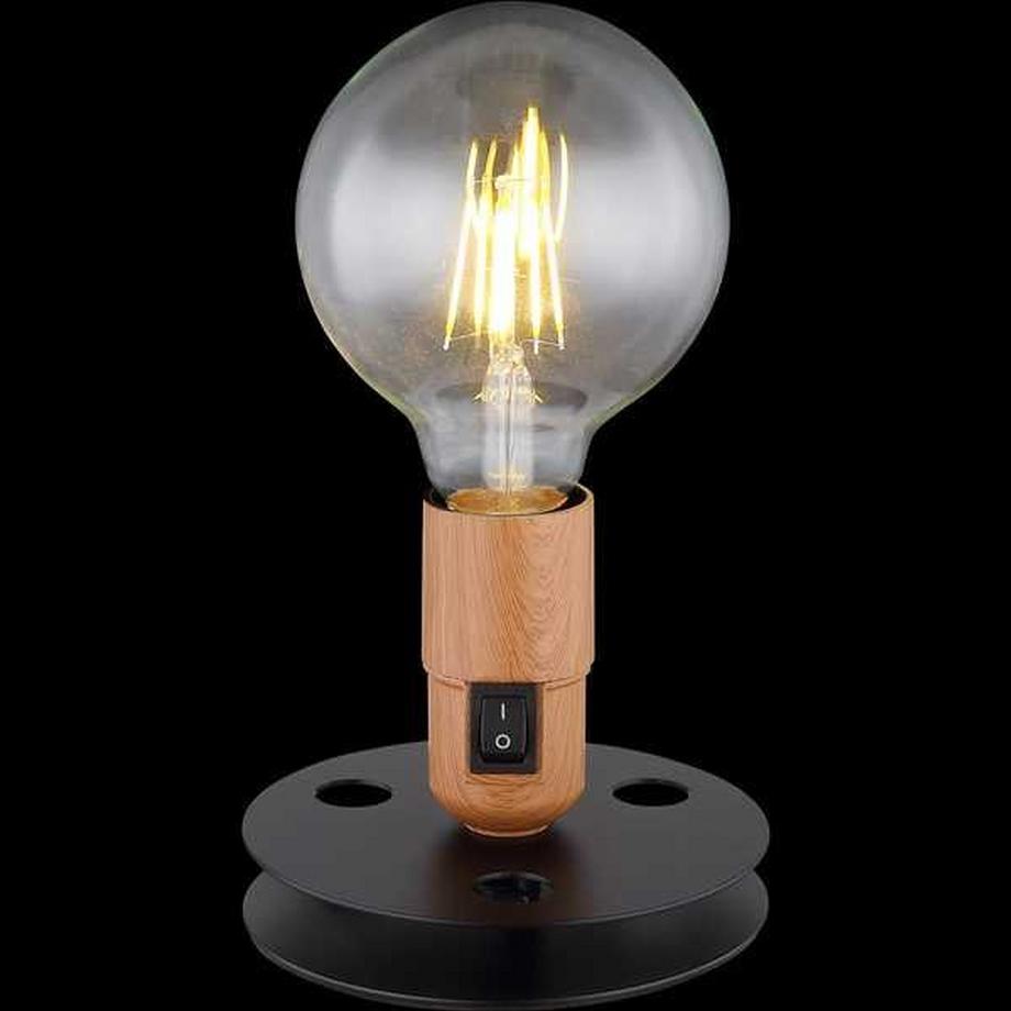 mutoni Lampe à poser Johanna métal noir mat 1xE27  