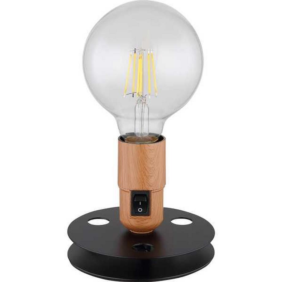 mutoni Lampe à poser Johanna métal noir mat 1xE27  