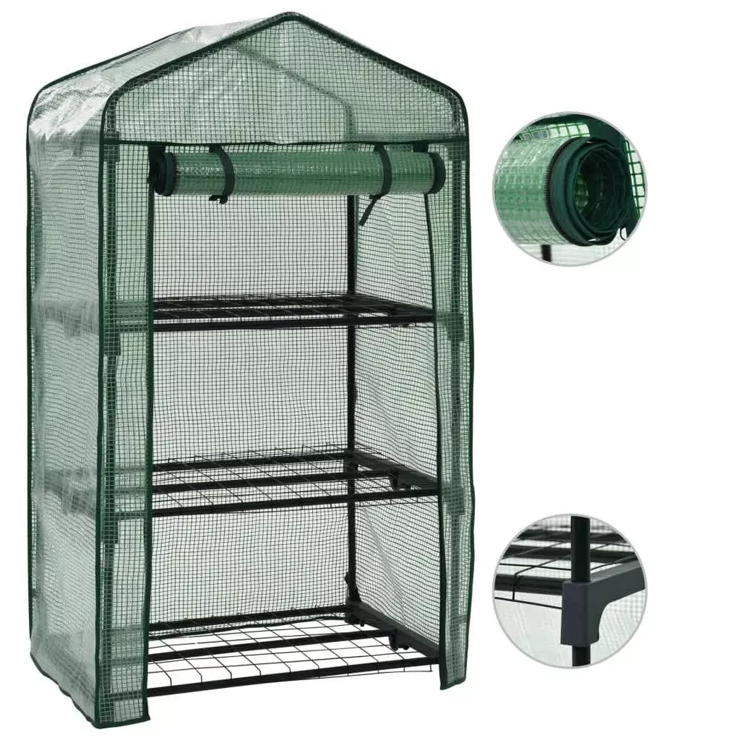 VidaXL - Gewächshaus polyethylen, One Size, Grün
