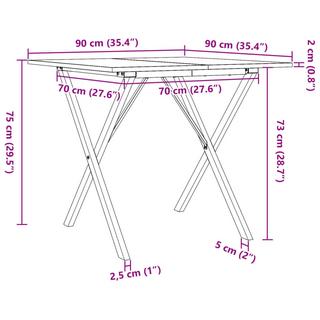 VidaXL tavolo da pranzo Legno di pino  