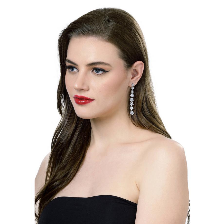 AVANT-GARDE PARIS  Lange Florale Hängeohrringe 