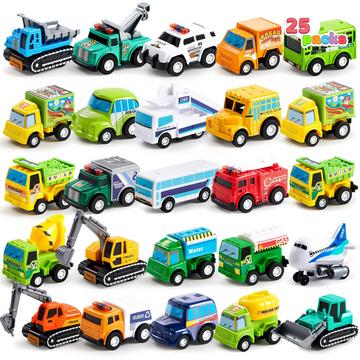 Spielzeug Auto Set, Baufahrzeuge Auto Kit für Kinder mit Elektroauto, Flugzeug