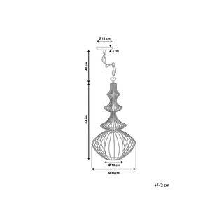 Beliani Lampe suspension en Métal Industriel KOLVA  