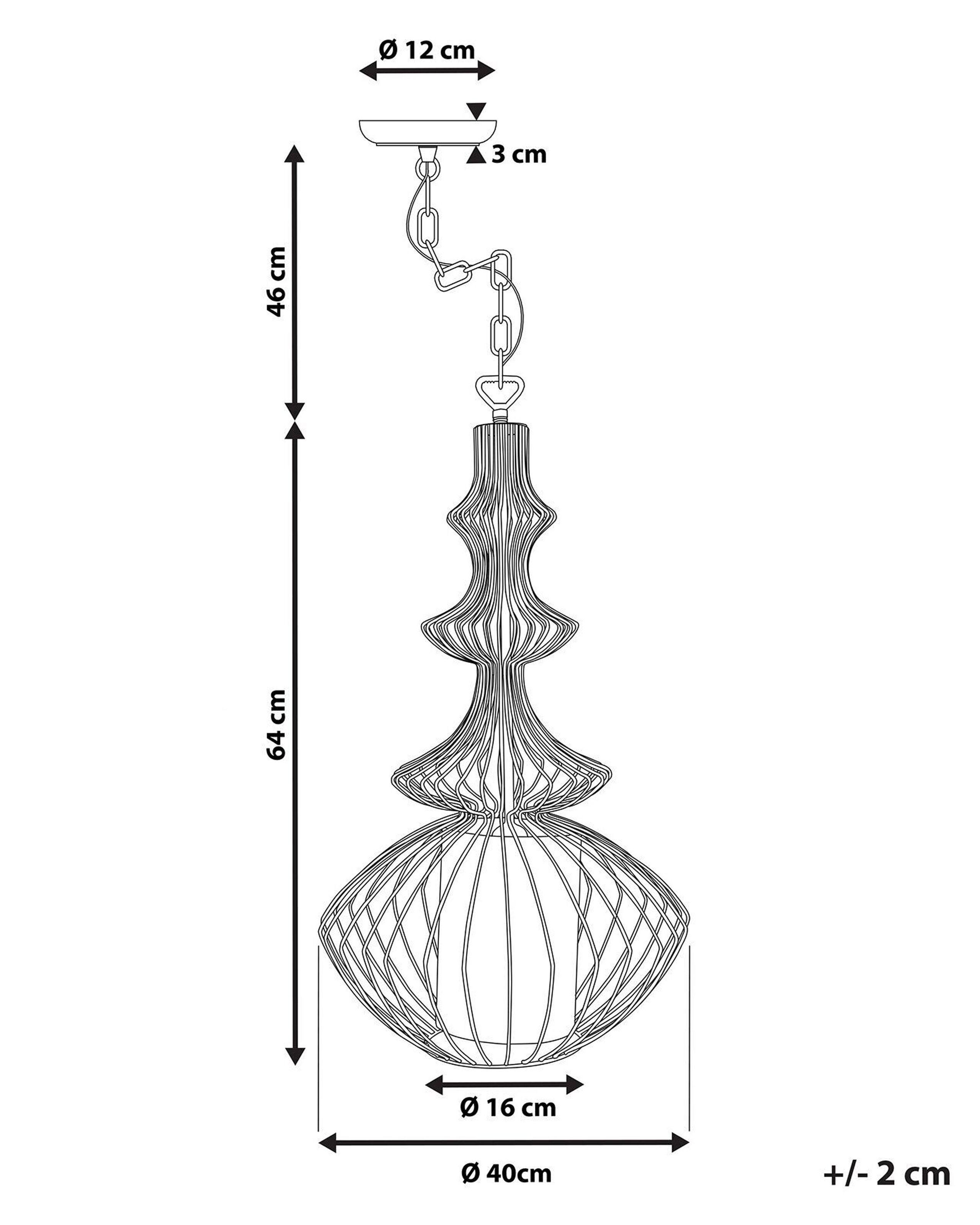 Beliani Lampe suspension en Métal Industriel KOLVA  