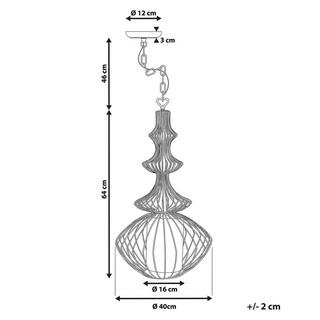 Beliani Lampe suspension en Métal Industriel KOLVA  