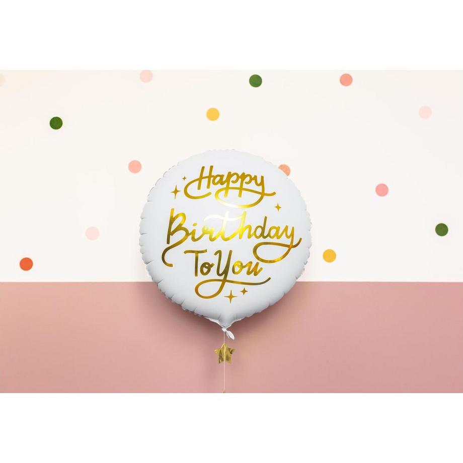 PartyDeco  Ballon en foil  Joyeux Anniversaire 
