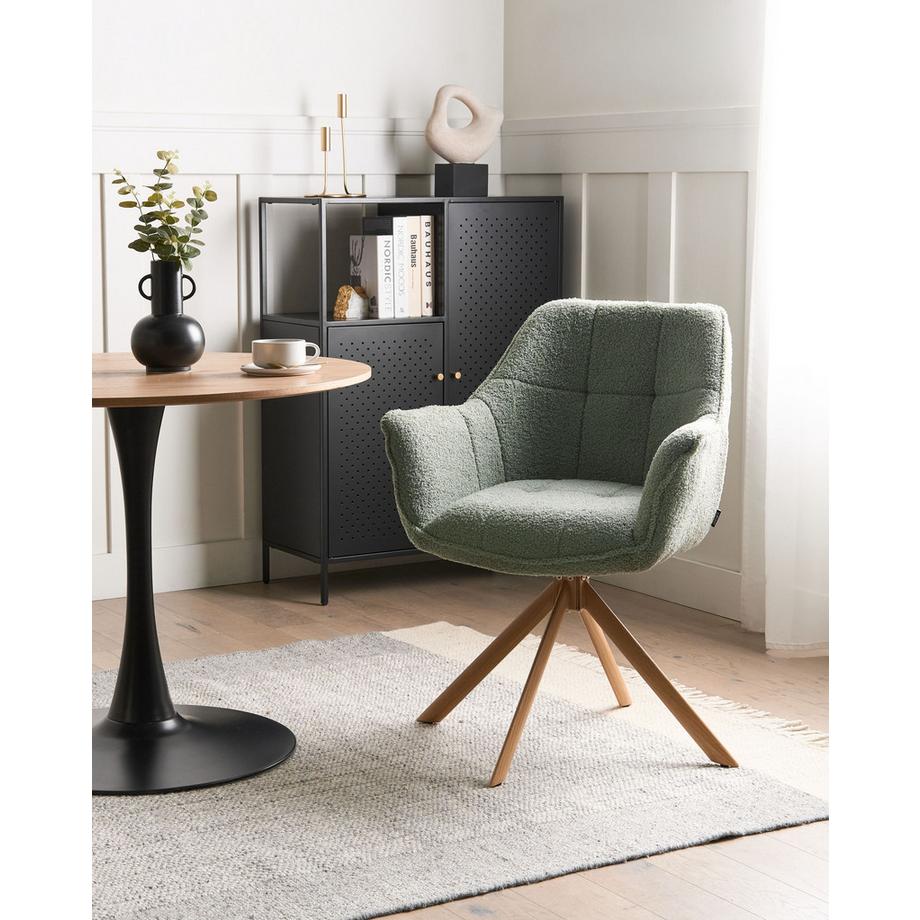 Beliani Sedia da pranzo en Bouclé Scandinavo HAYDEN  