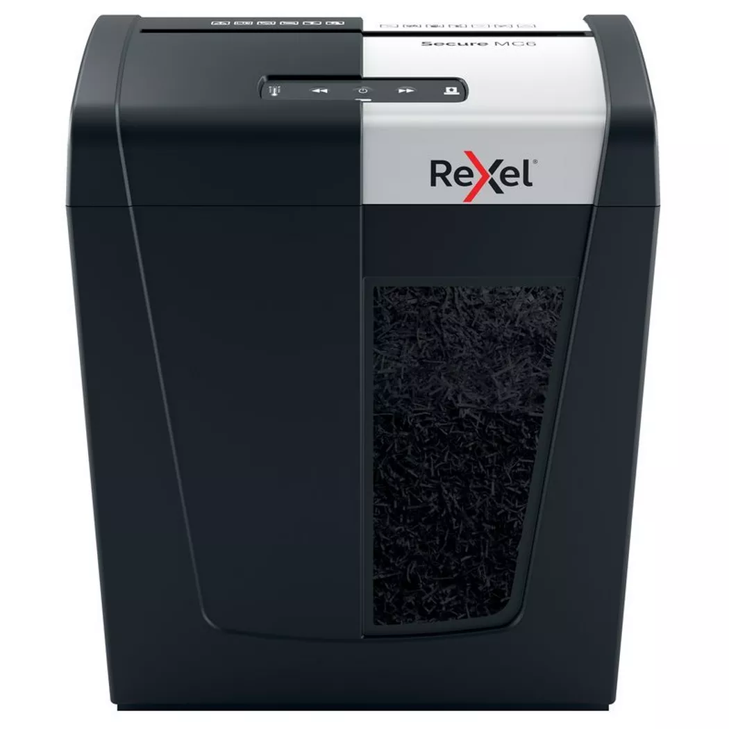 Rexel – Aktenvernichter Secure 2020130EU MC6, P-5, 18lt, Schwarz