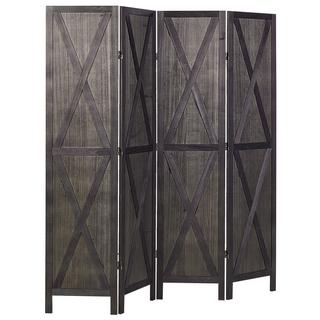 Beliani Raumteiler 4-teilig aus Paulownia-Holz Klassisch RIDANNA  