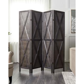 Beliani Raumteiler 4-teilig aus Paulownia-Holz Klassisch RIDANNA  