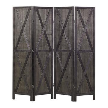 Séparateur de pièce à 4 panneaux en Bois de paulownia Traditionnel RIDANNA