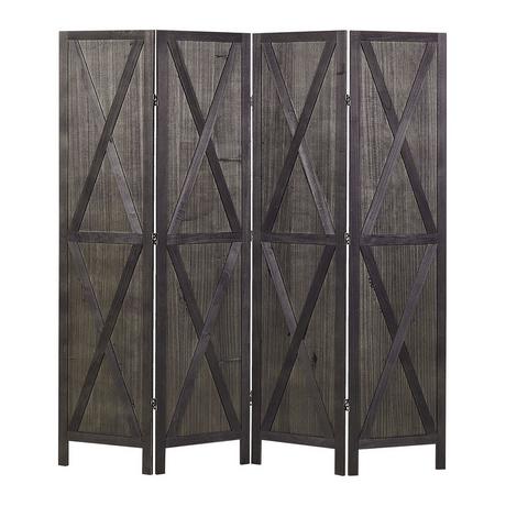 Beliani Raumteiler 4-teilig aus Paulownia-Holz Klassisch RIDANNA  