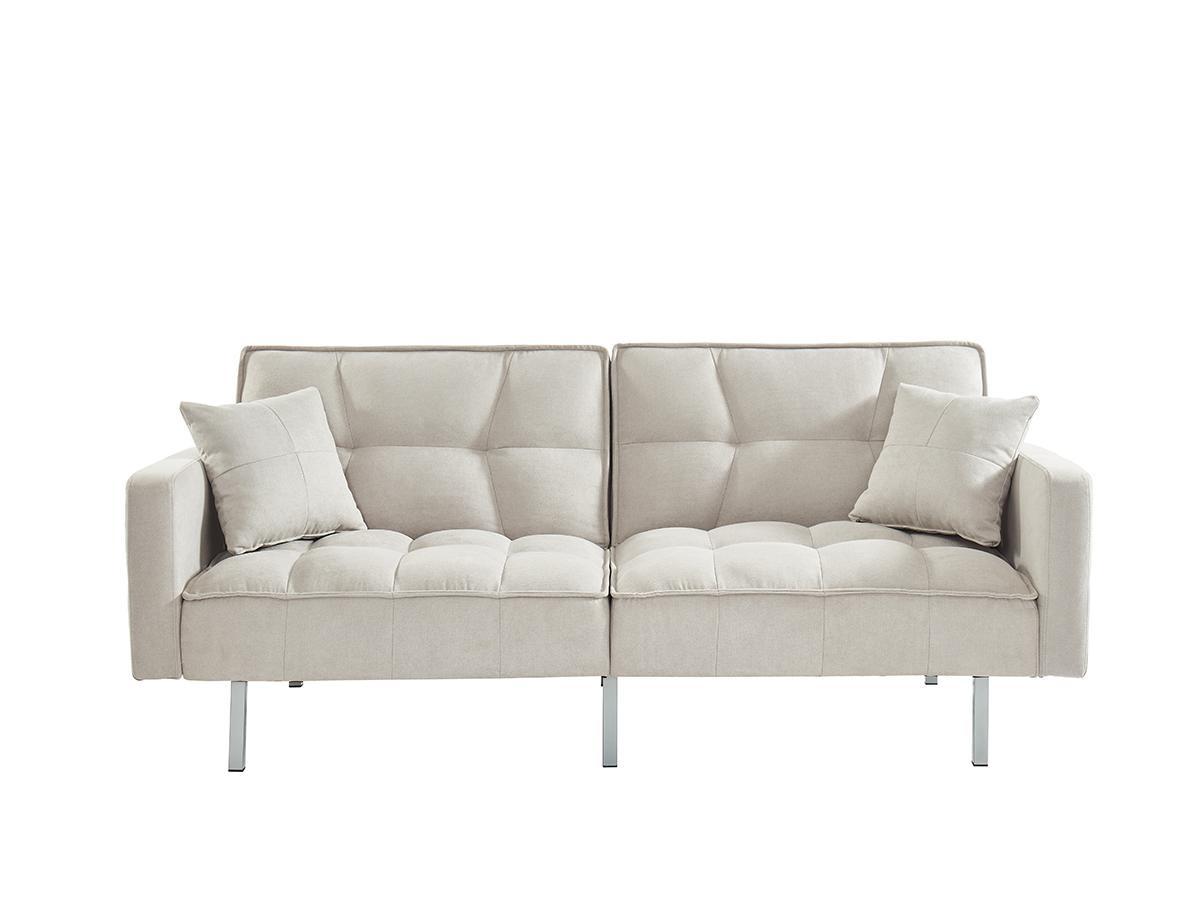 Vente-unique Schlafsofa Klappsofa 3Sitzer Stoff MINEY  