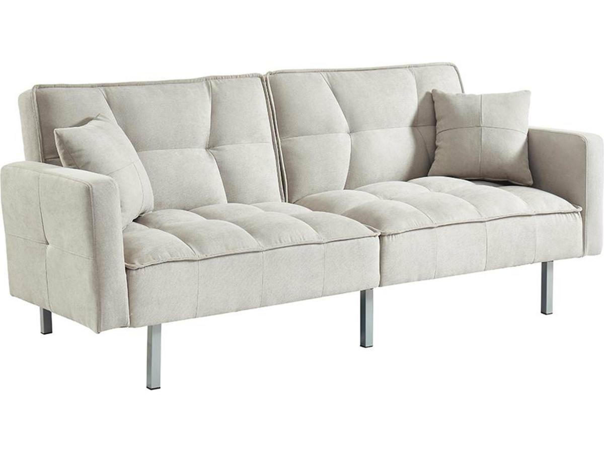 Vente-unique Schlafsofa Klappsofa 3Sitzer Stoff MINEY  