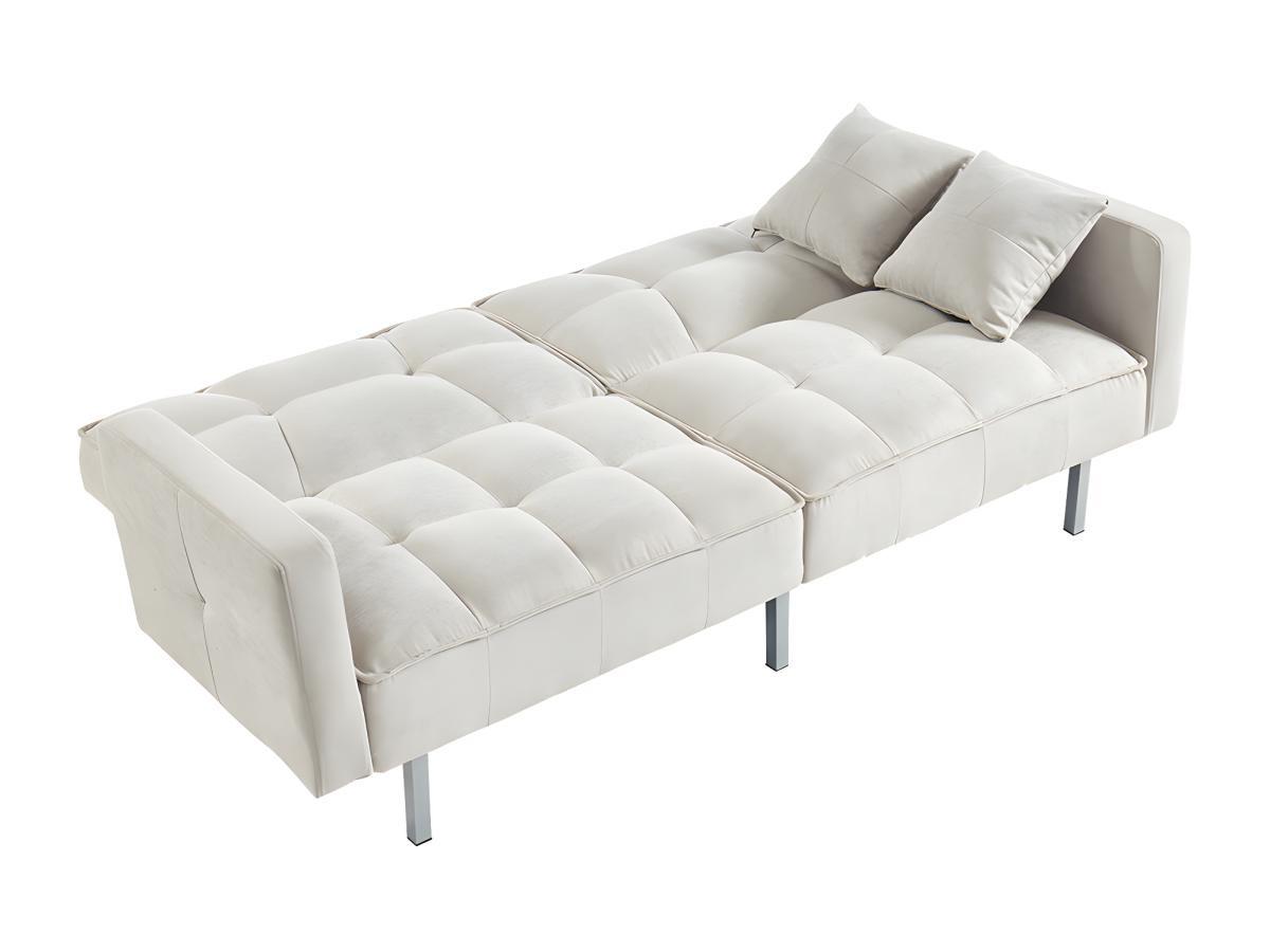 Vente-unique Schlafsofa Klappsofa 3Sitzer Stoff MINEY  