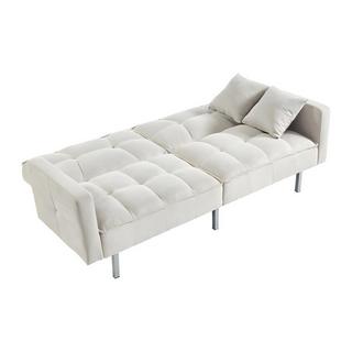 Vente-unique Schlafsofa Klappsofa 3Sitzer Stoff MINEY  