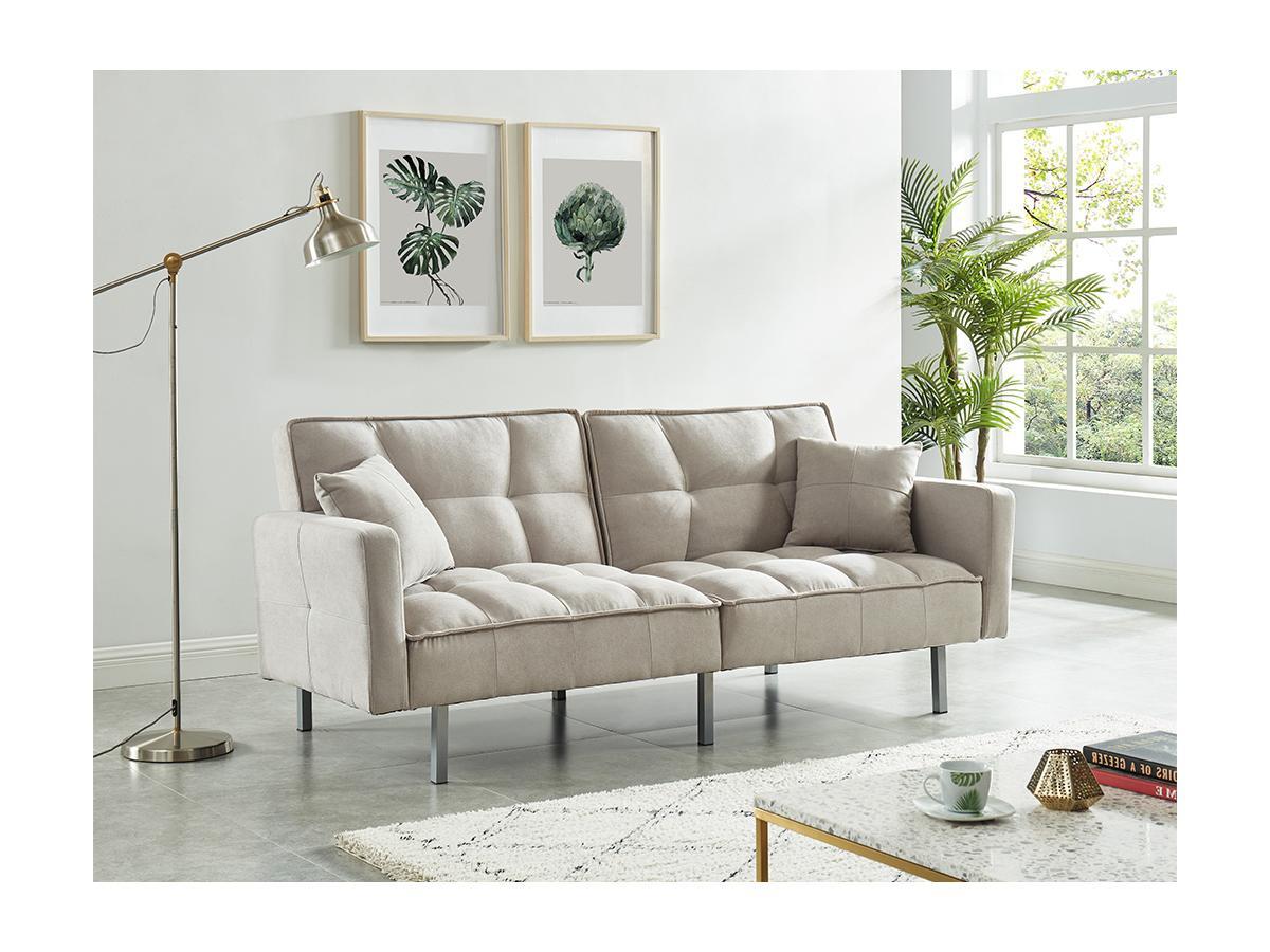 Vente-unique Schlafsofa Klappsofa 3Sitzer Stoff MINEY  