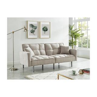 Vente-unique Schlafsofa Klappsofa 3Sitzer Stoff MINEY  