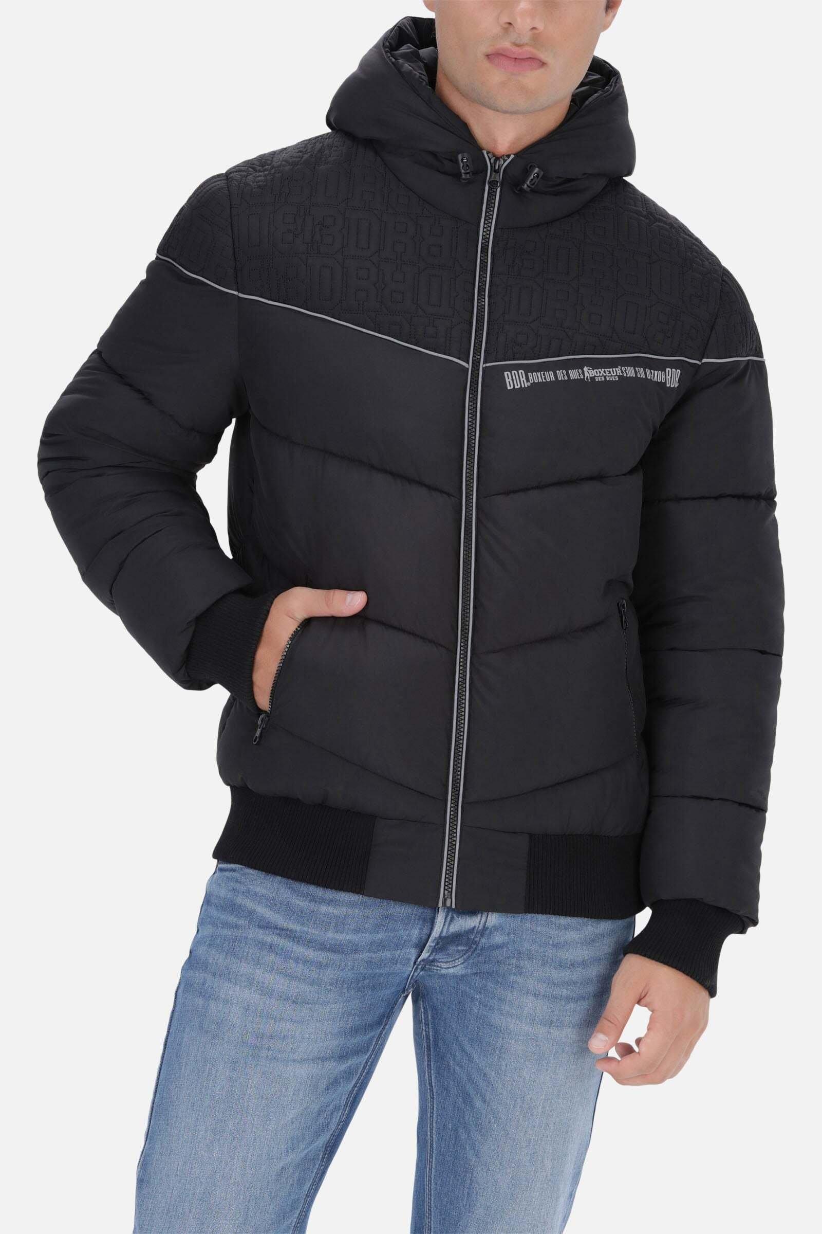 Image of Daunenjacke Hood Jacket Quilted Herren Schwarz XL