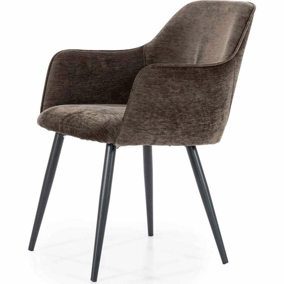 mutoni Chaise avec accoudoirs Esmee Mellow marron  