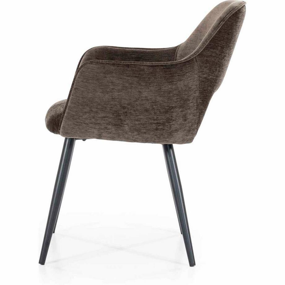 mutoni Chaise avec accoudoirs Esmee Mellow marron  